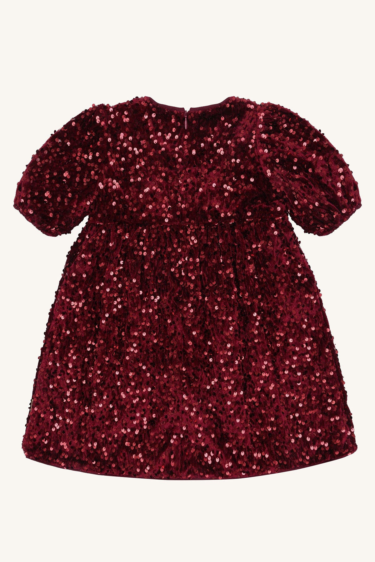 Karoline Sequins New Maroon Kjole
