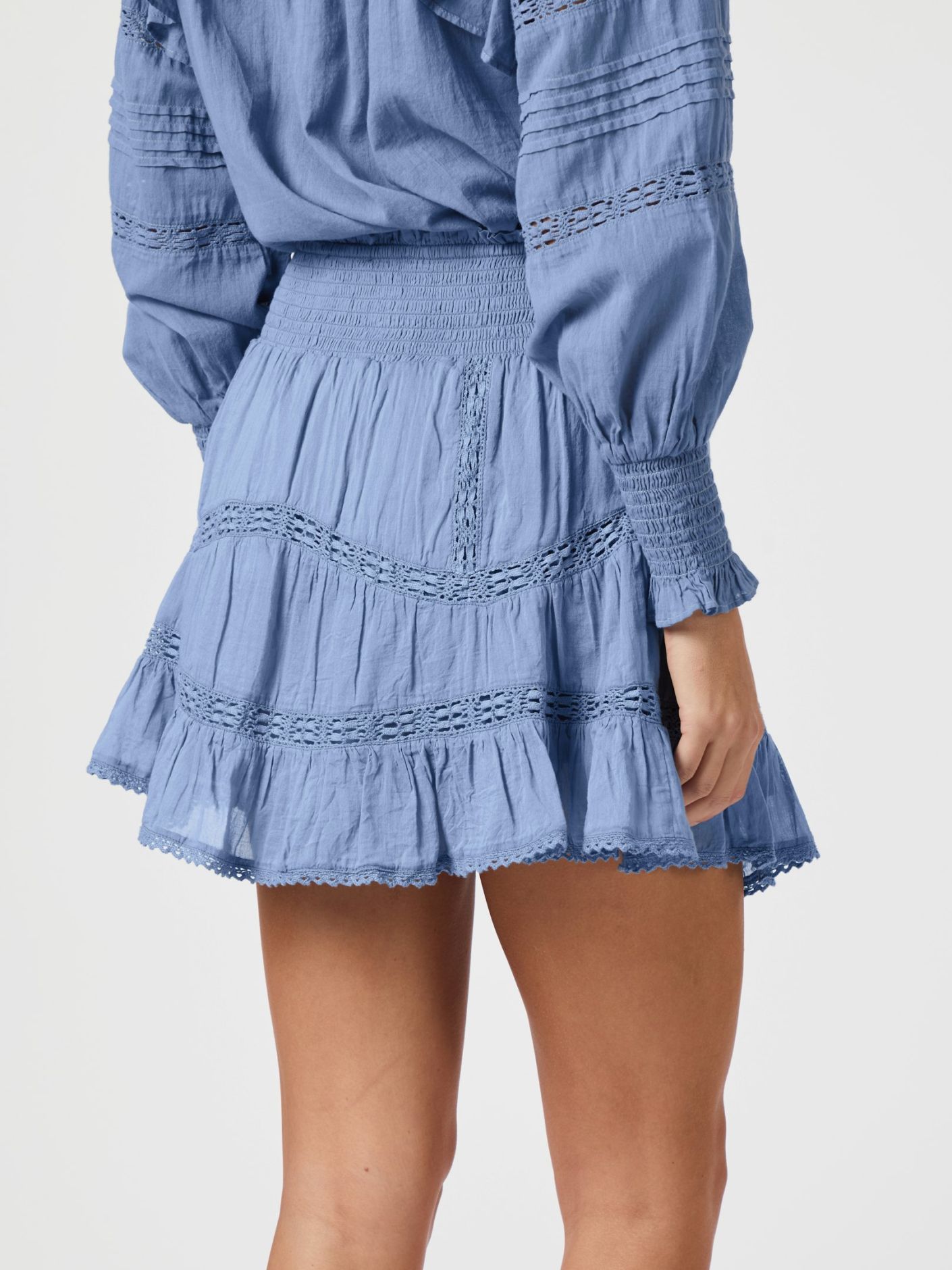 Robby Voile Skirt Smoke Blue