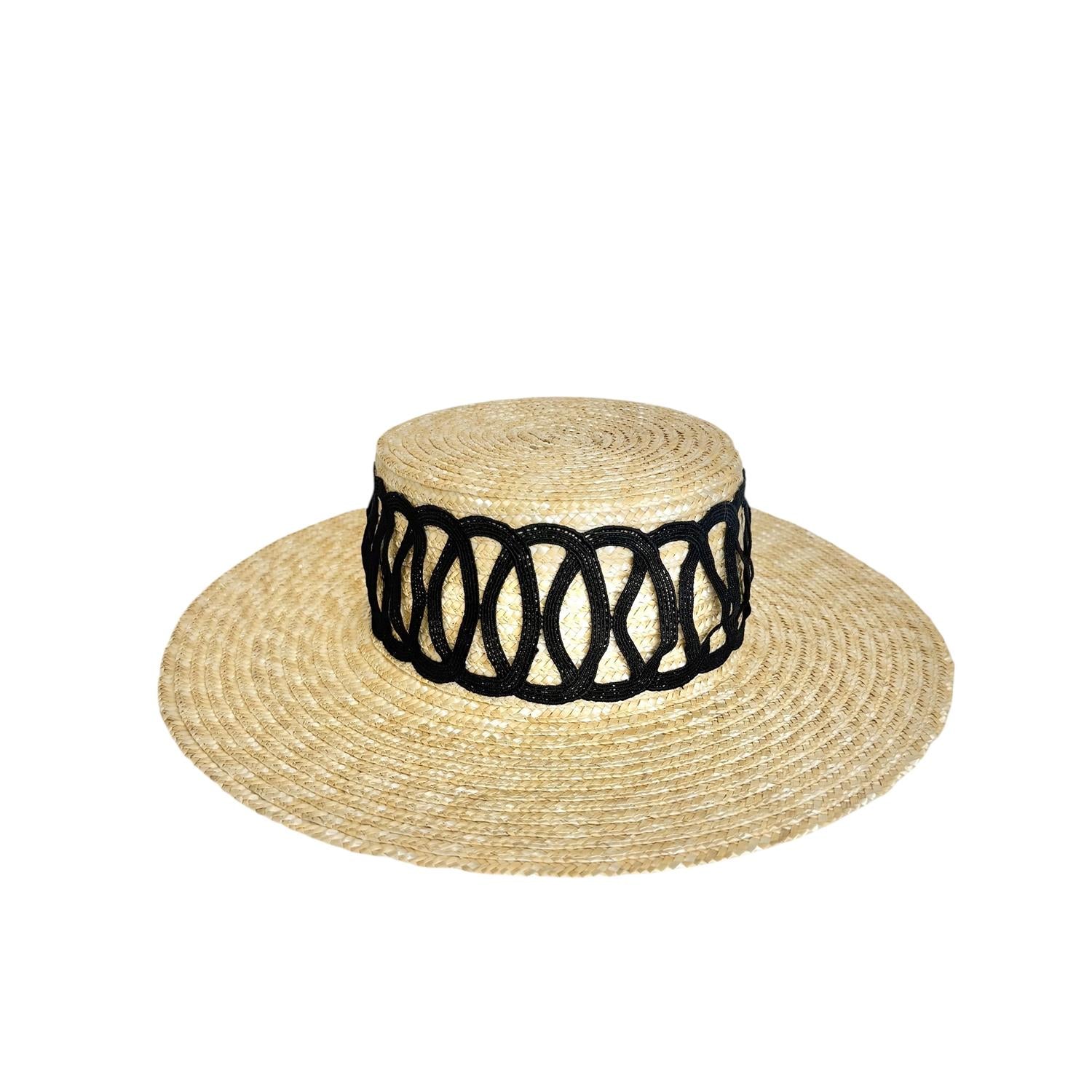 Capri Stråhatt Natur/Sort