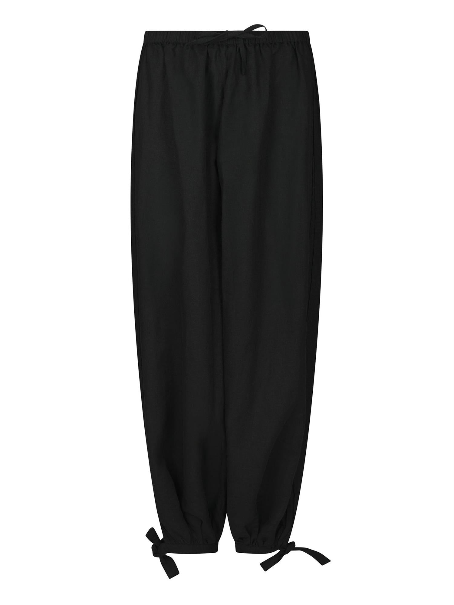 Roxane Balloon Linen Pants Black