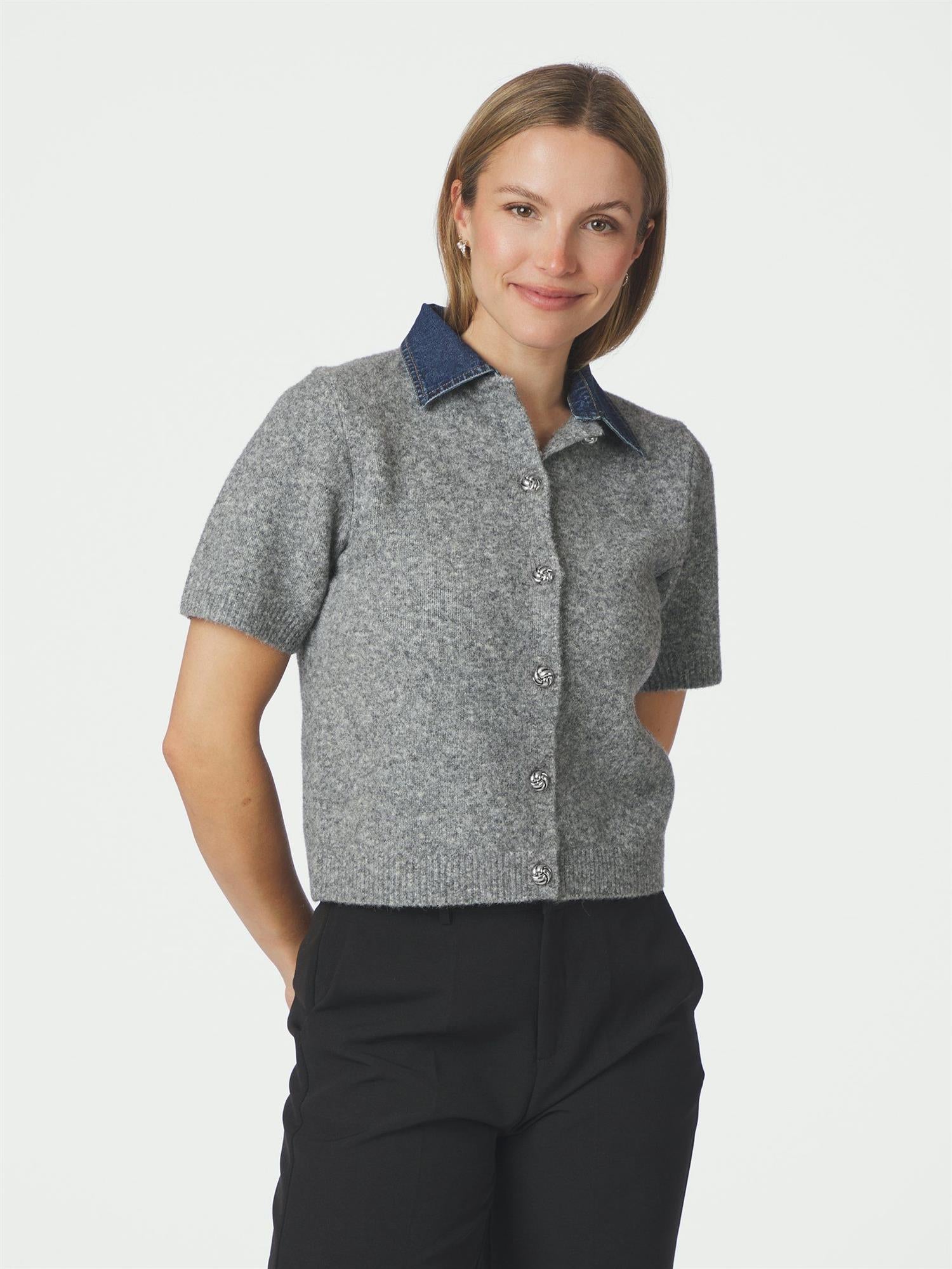 Amoria Knit Cardigan Grey Melange