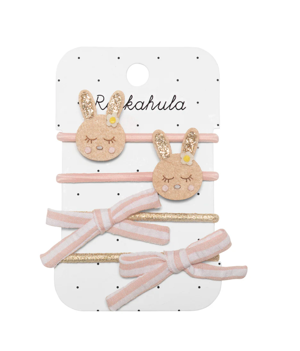Stripy Bunny Ponies Pink Multi