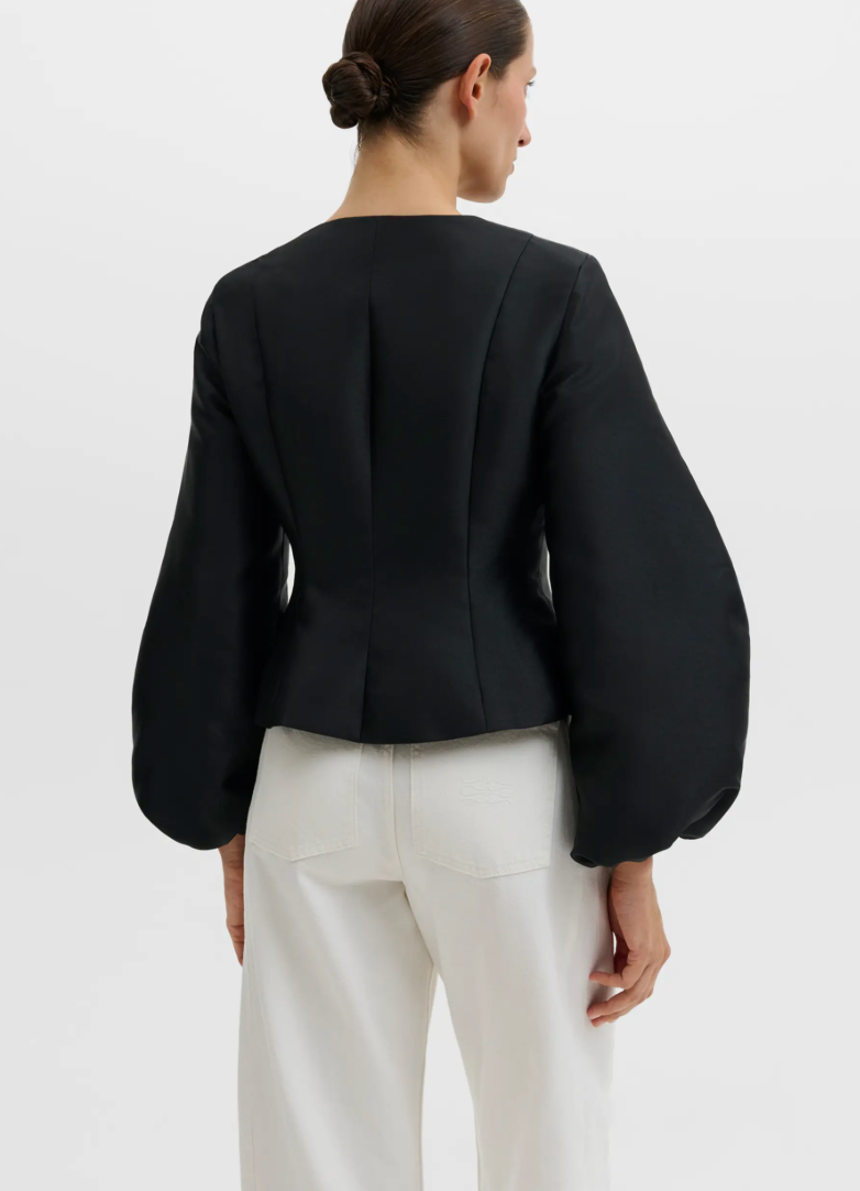 Vendela Balloon Sleeve Blouse Black