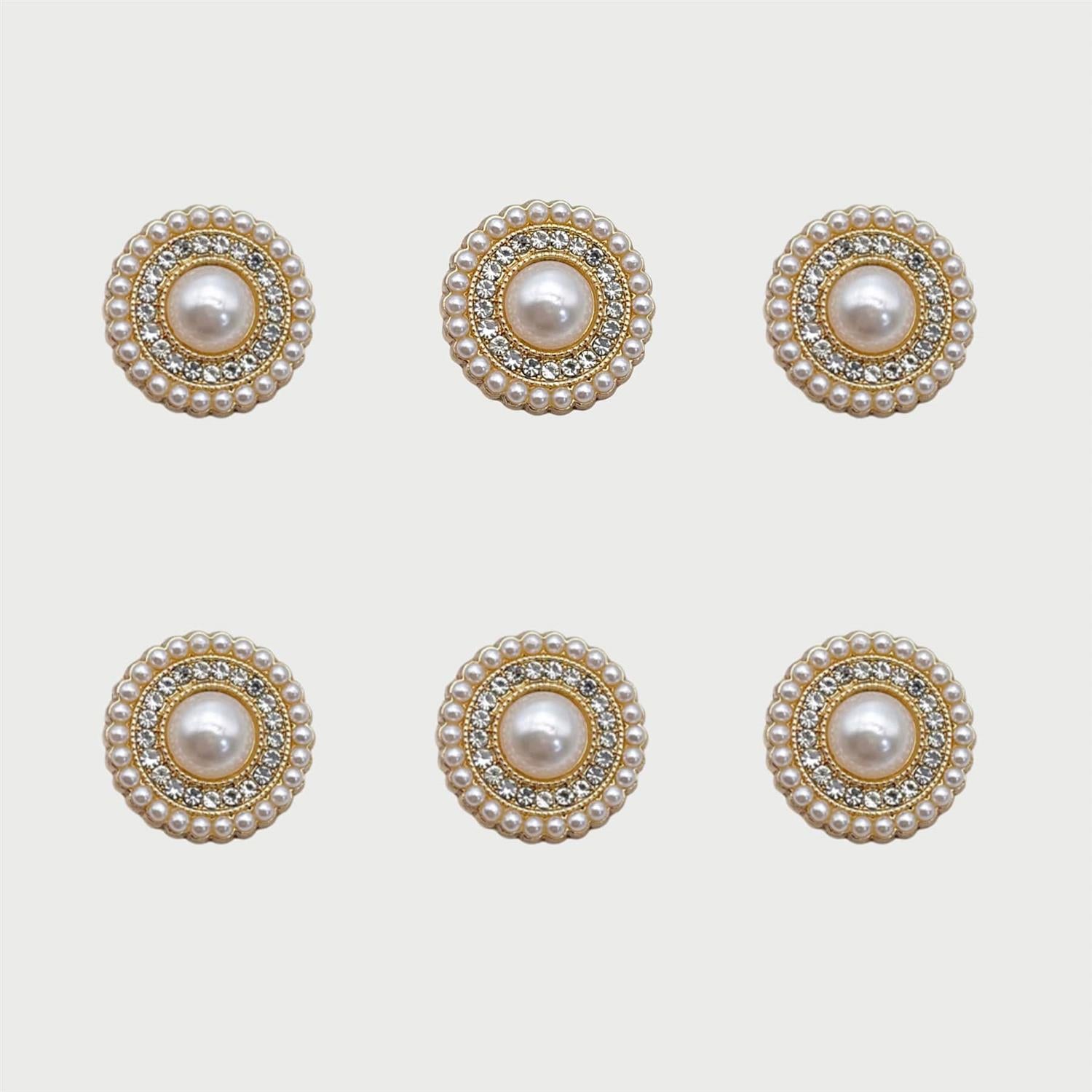 Button Covers Round Pearl