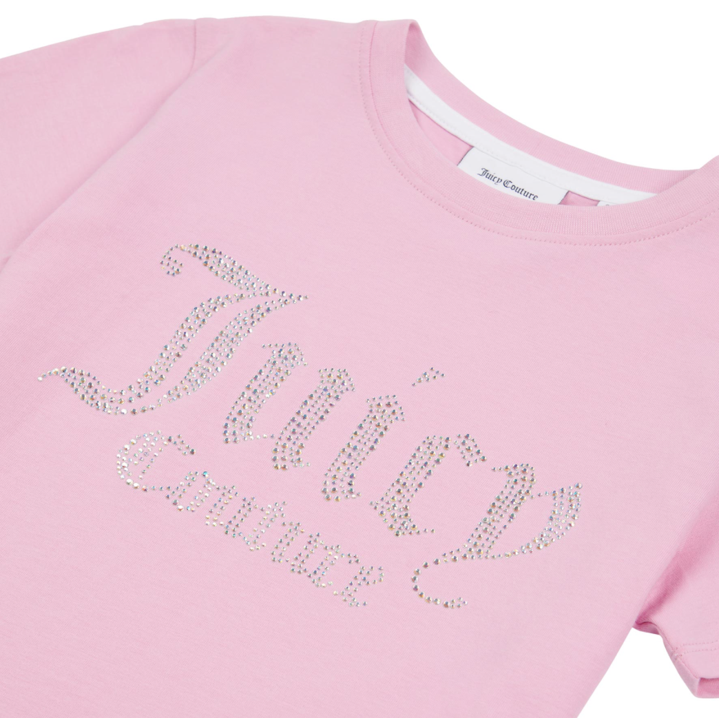 Diamante Fitted Tee Pinky Lilac Chiffon