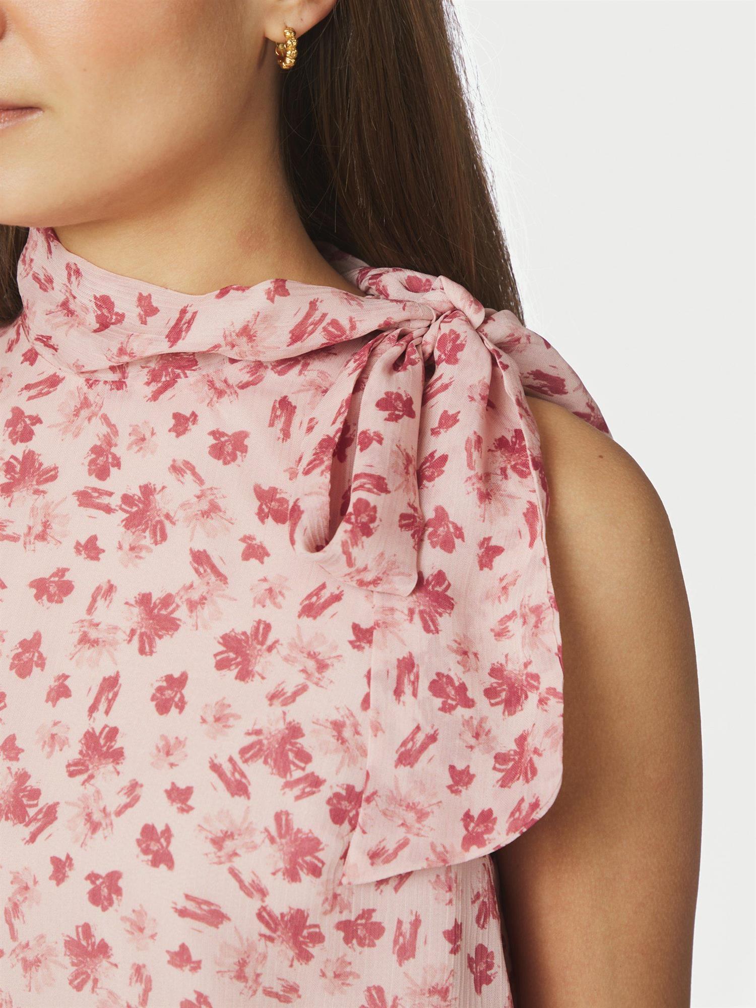 Veda Flower Top Dusty Rose