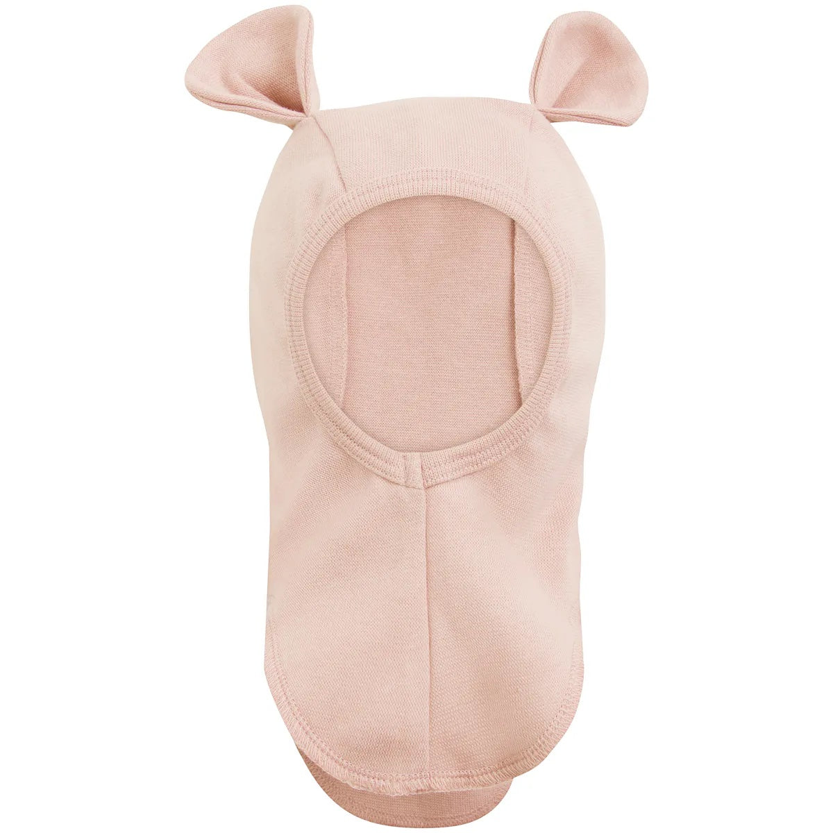 Balaclava Ears Cotton Rib Peach Blush