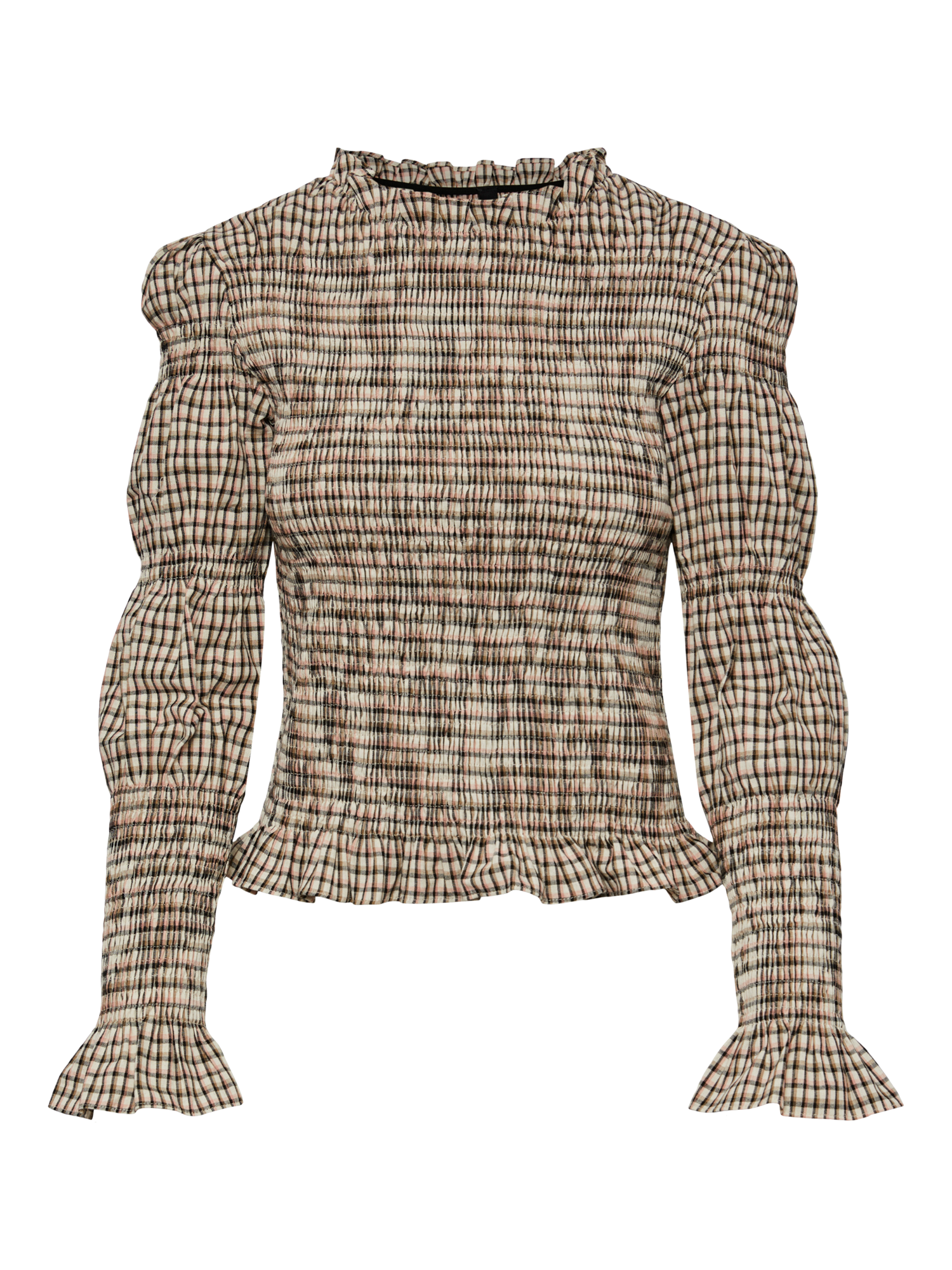 YASCHEMMA Smock Top Eggnog Checks
