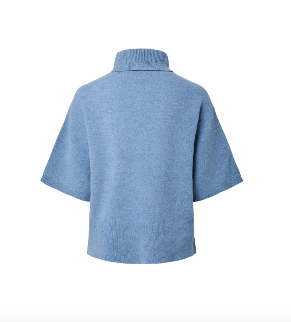 YASEMILIA Wool Knit Pullover Windward Blue
