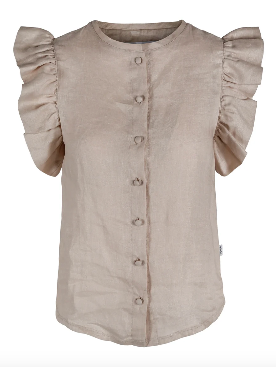 Pauline Linen Shirt Beige