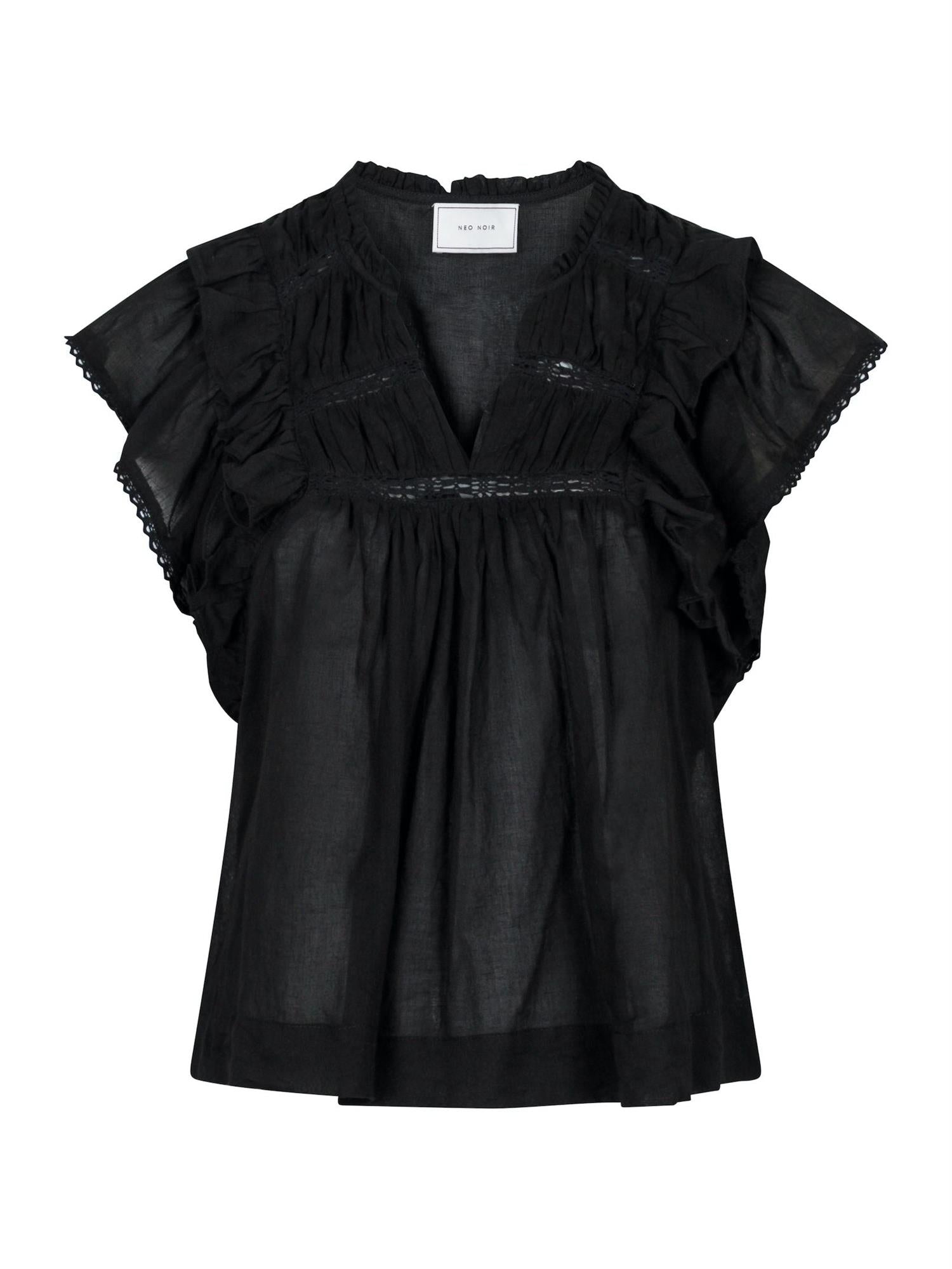Jayla Voile Top Black