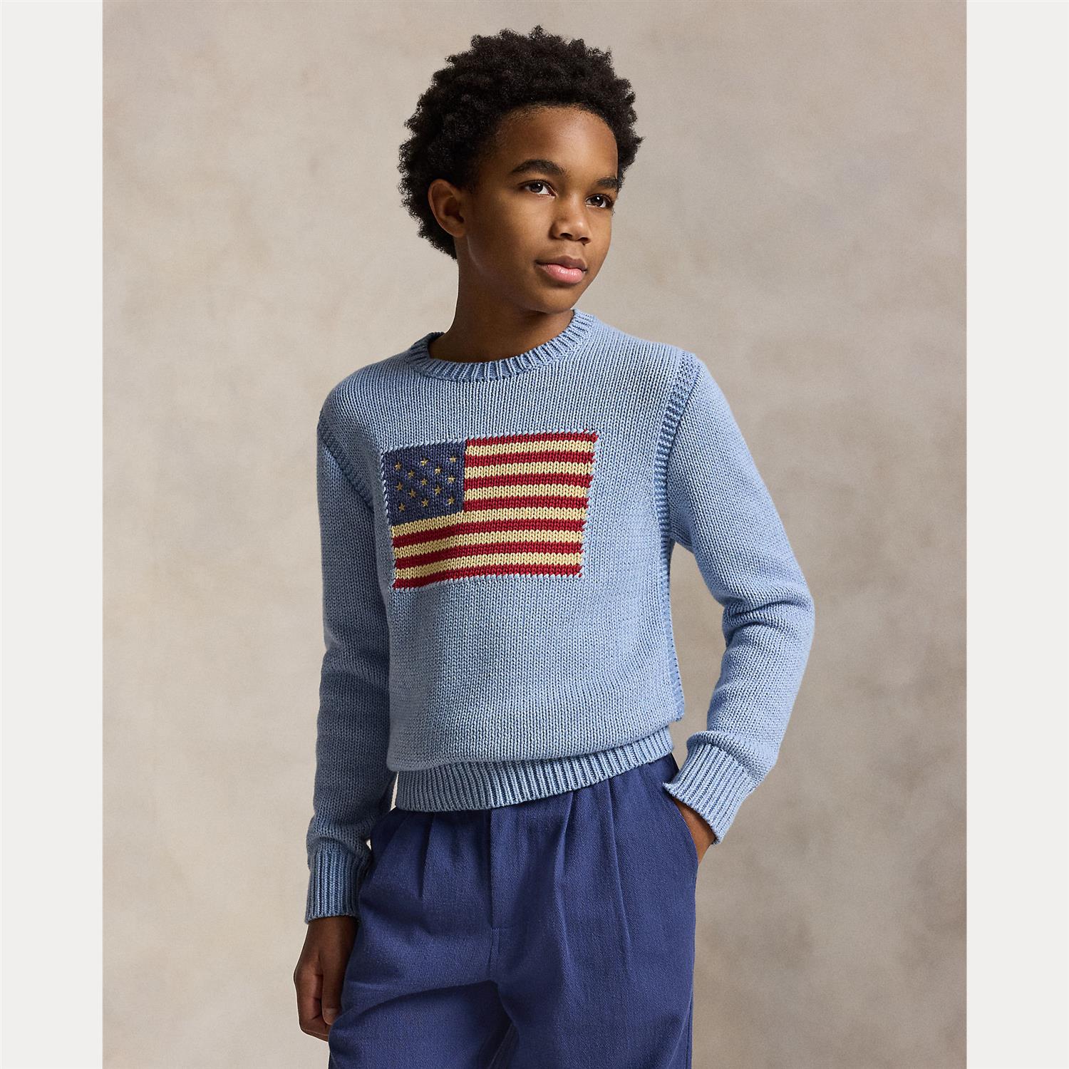 Cotton Pullover Blue Heather