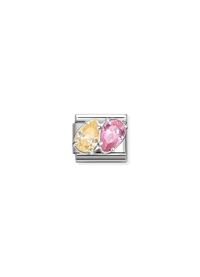 Pink and Yellow Double Drops