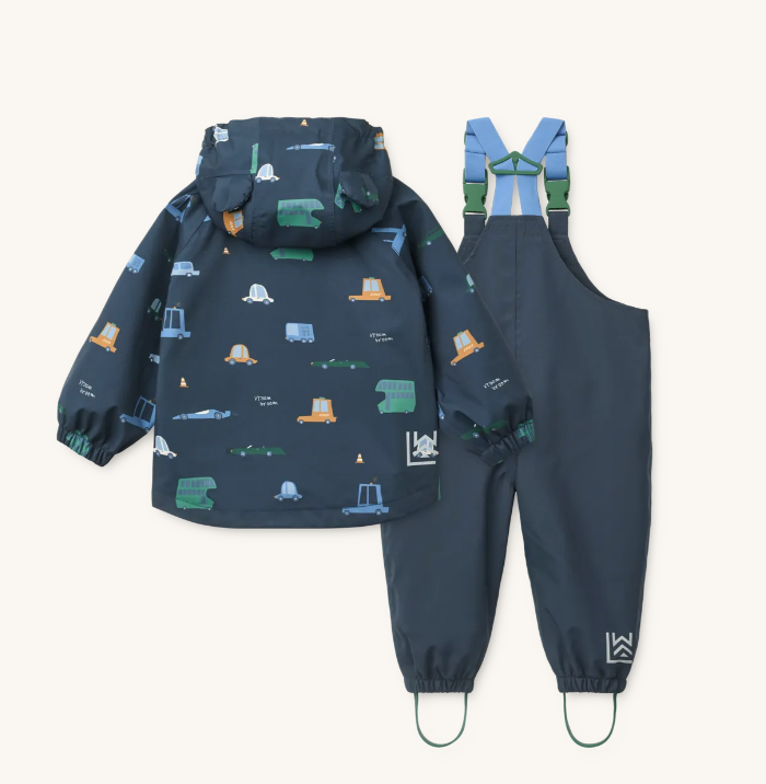 Manu Rainwear Set Cars/Classic Navy