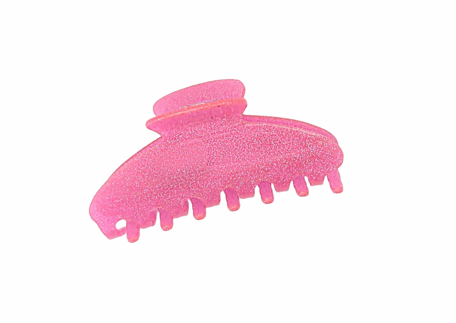 Hårklype Basic Glitter Rosa