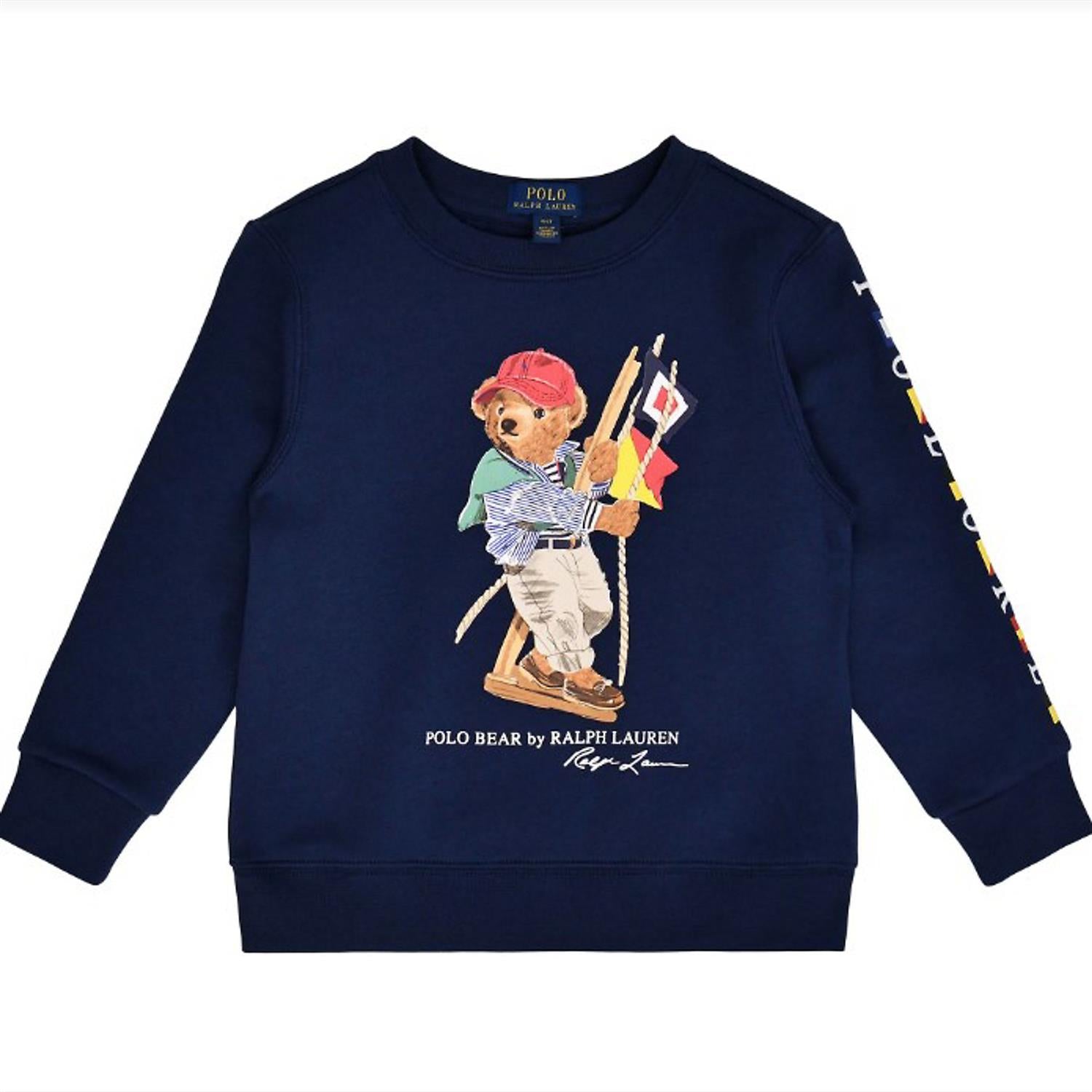 Graphic Fleece Sweatshirt Bear Newport Navy