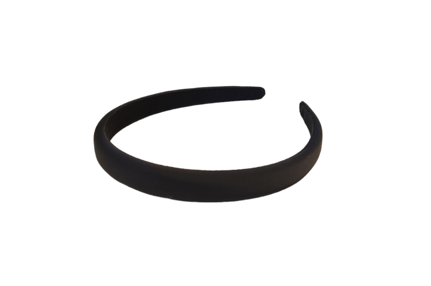 Hårbøyle Smal Polstret Silkelook Sort