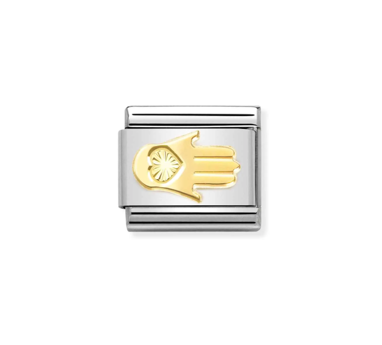 Diamond Coated Fatima Hand Gold