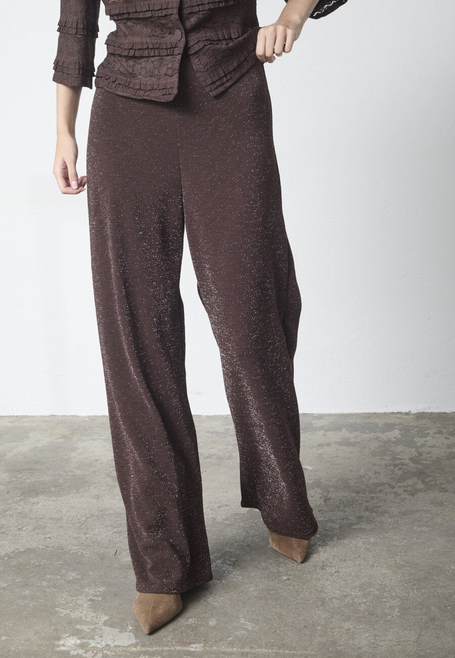 Glut pant chocolate/silver