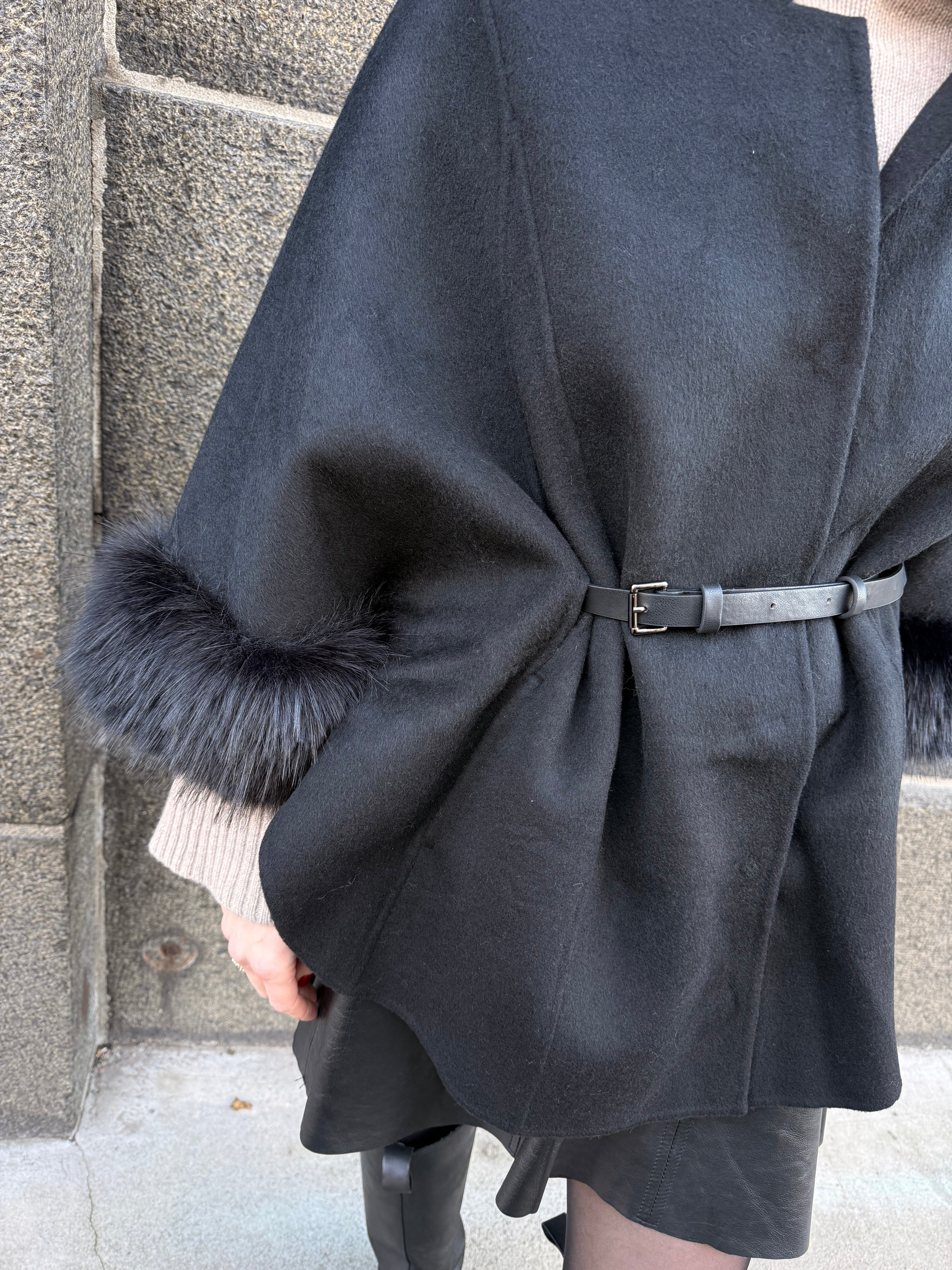 Fashionista Coat Black FakeFur