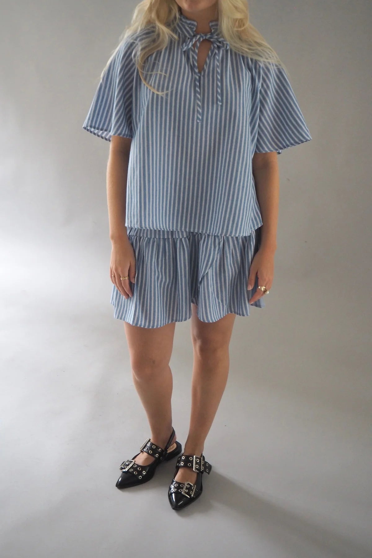 Safia Skirt Blue/White Stripe