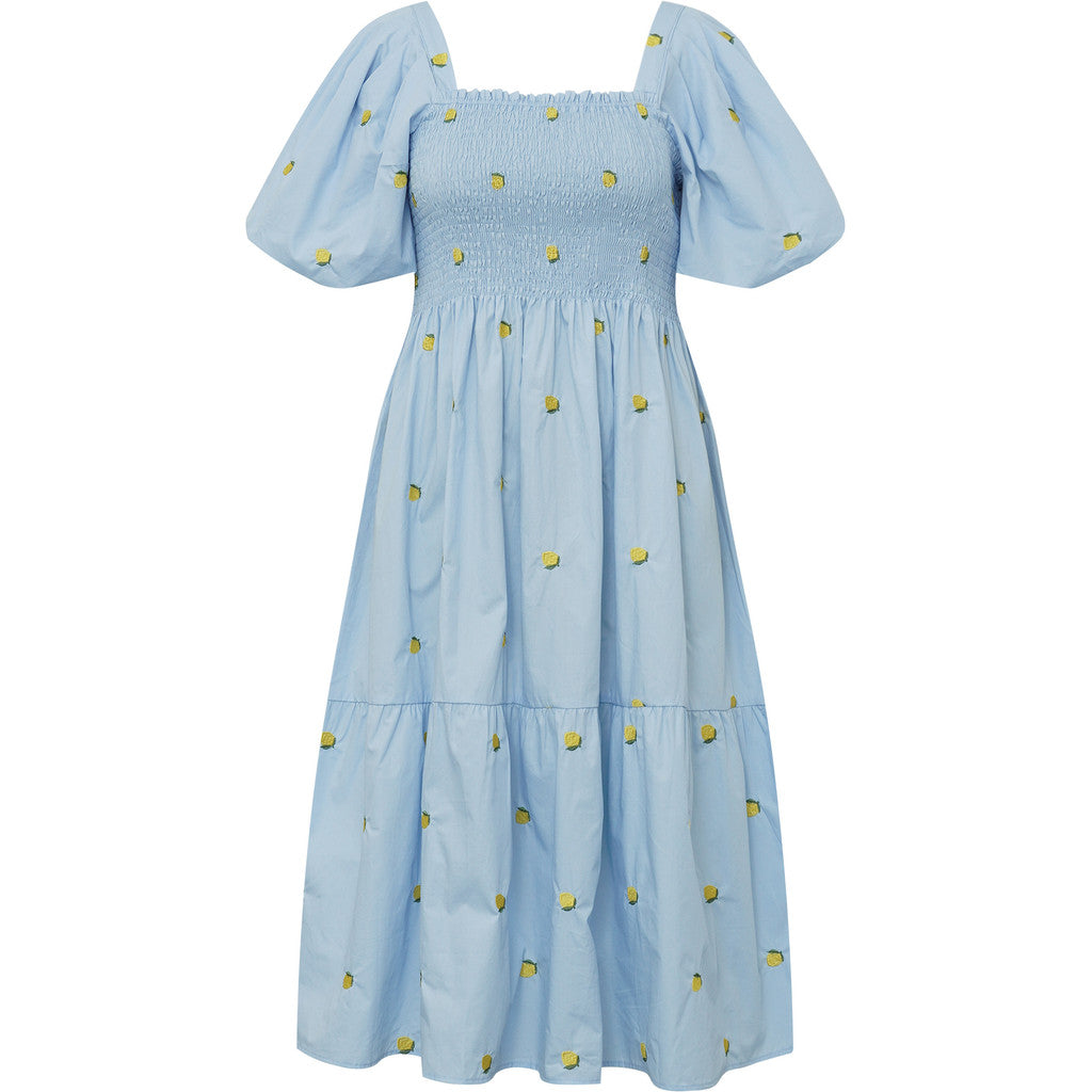 Cheri Fruit Dress Blue Yellow