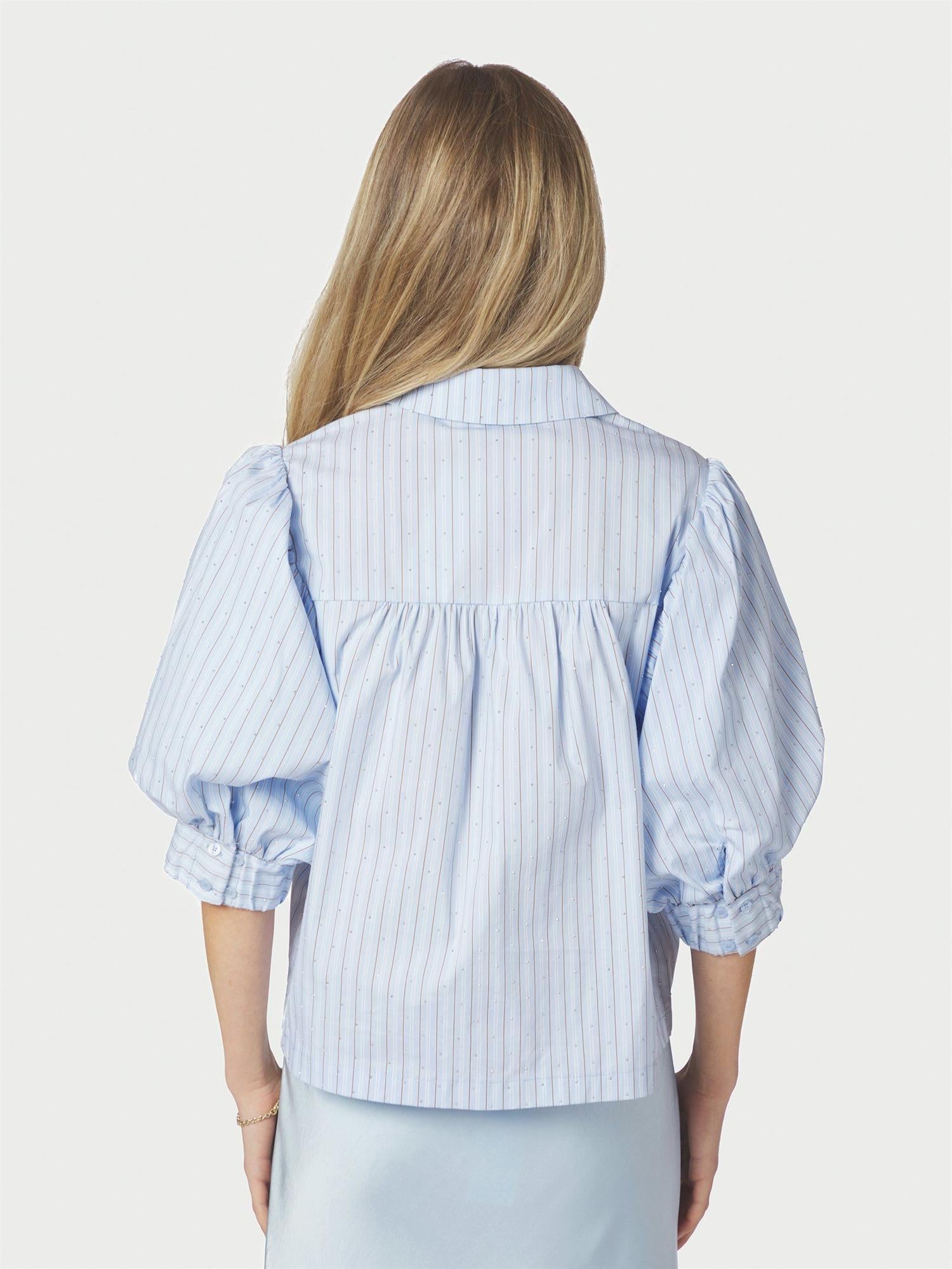 Etta Stripe Stone Shirt Light Blue