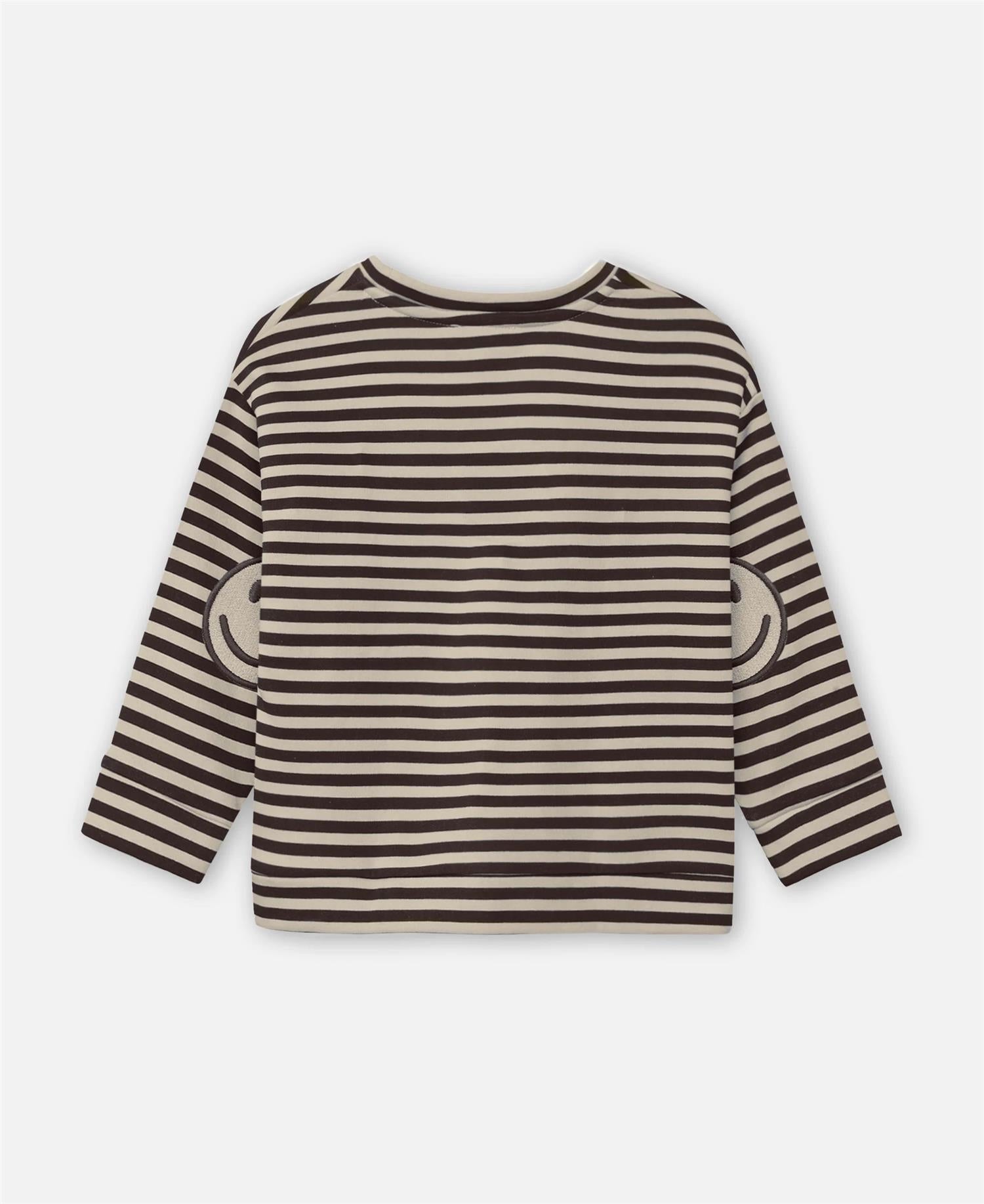 Alvin Ls Stripe Sweatshirt Coffee Bean/Sandshell