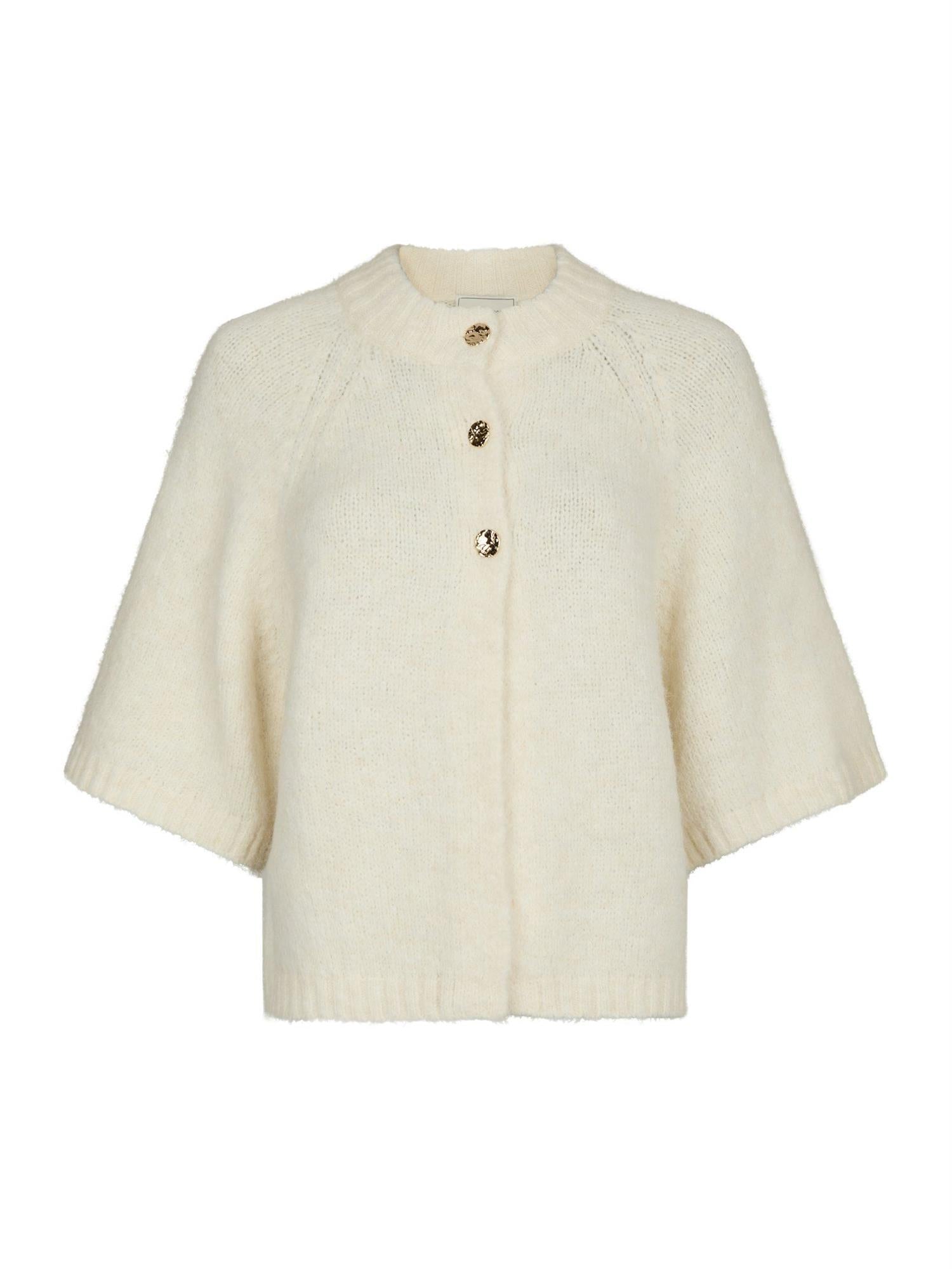 Benuta Fluffy Knit Cardigan Off White