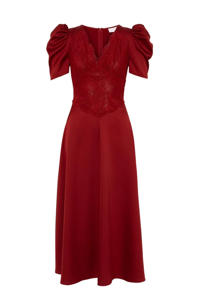 Francis Midi Dress Red