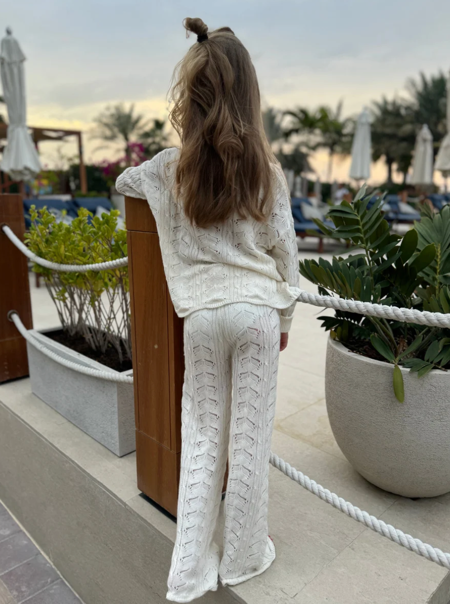 Alix Crochet Pants Cream
