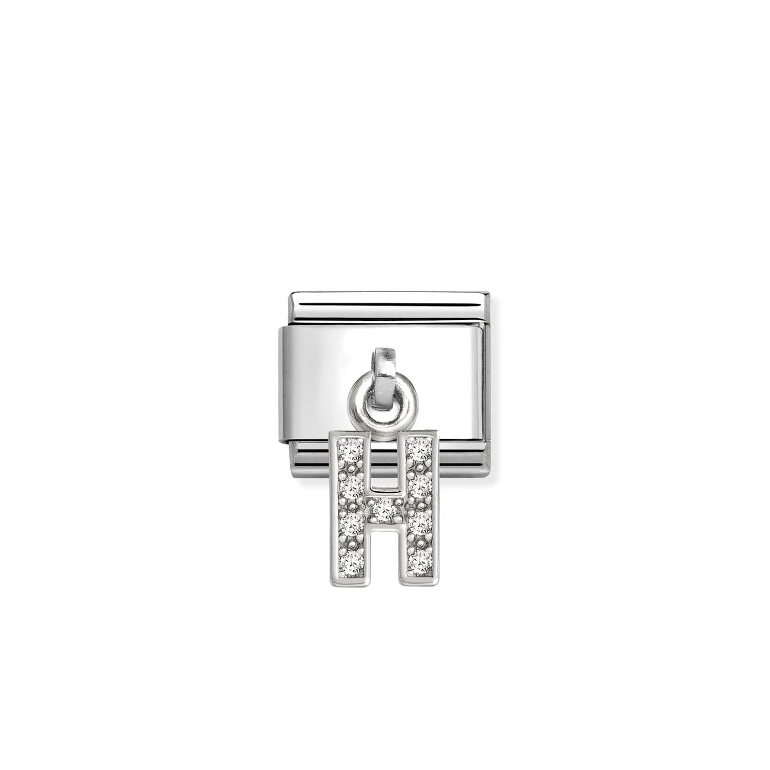 Link Initial Letter Charms Silver