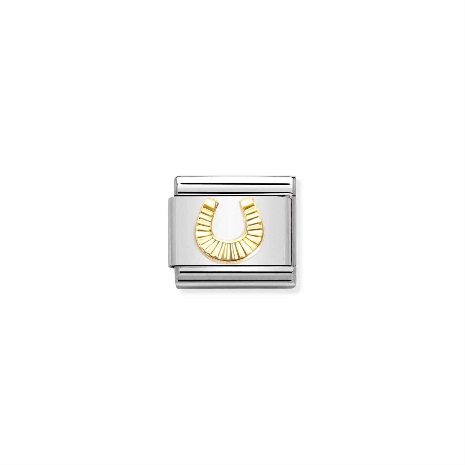 Diamond Coated Horsehoe Gold