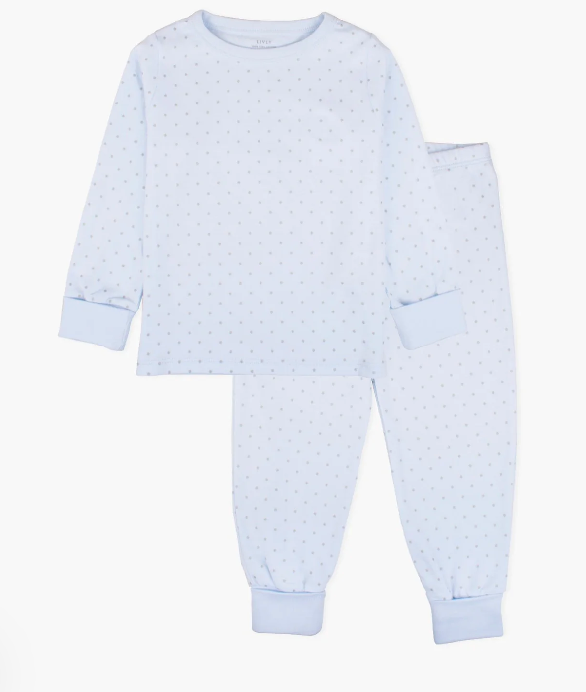 Saturday 2 Piece Set Blue Silver Dots