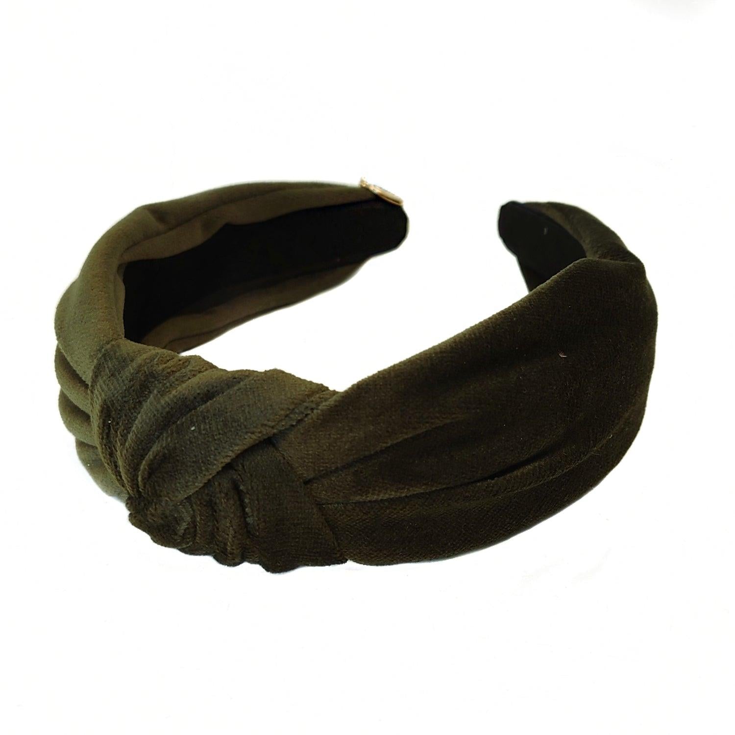 Hårbøyle Velur Knute Oliven