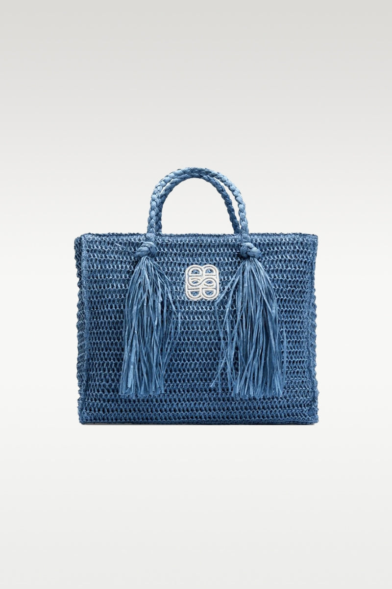 Rikke Straw Bag Blue