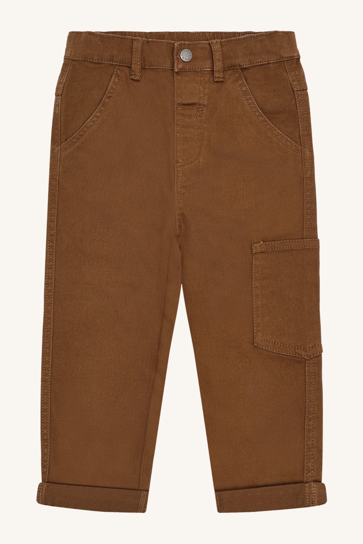 James Peached Canvas Bukse Bison