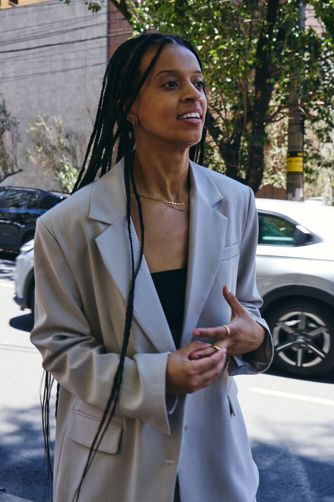 Fava Oversize Blazer Dove Melange