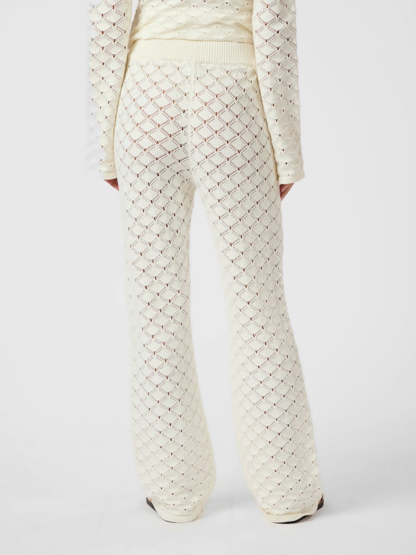 Rizzy Crochet Pants Off White