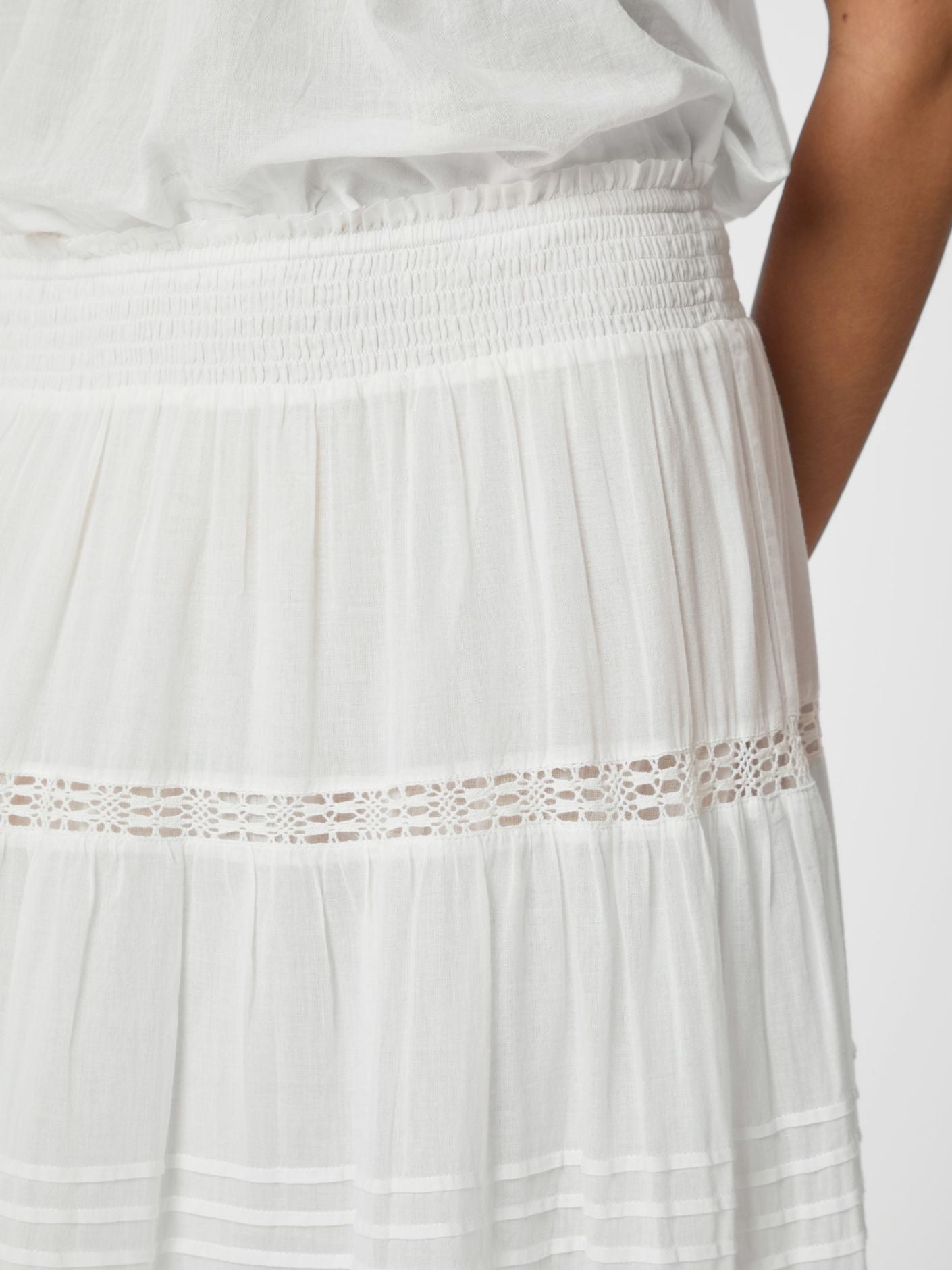 Felicia Voile Skirt White