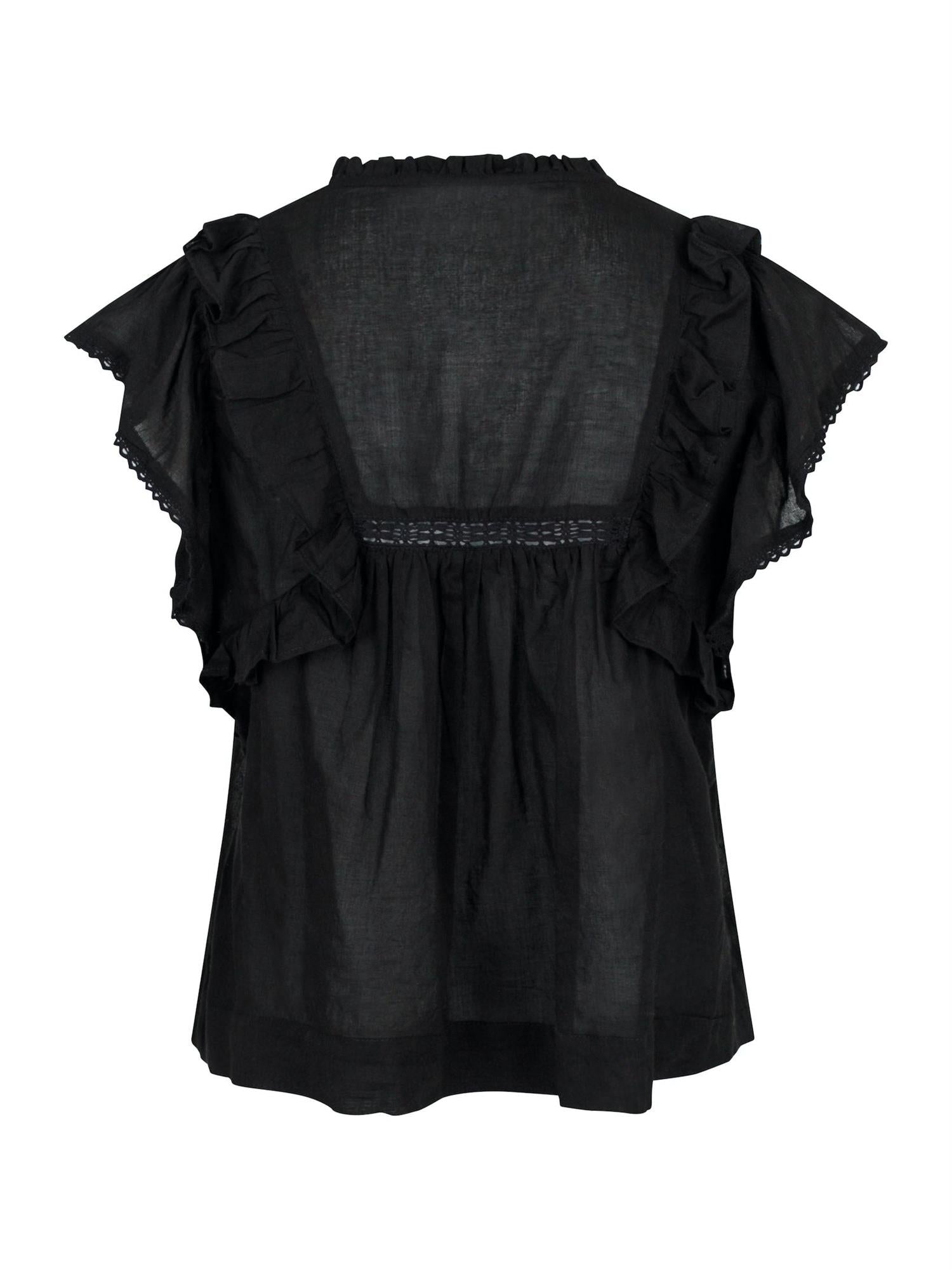Jayla Voile Top Black