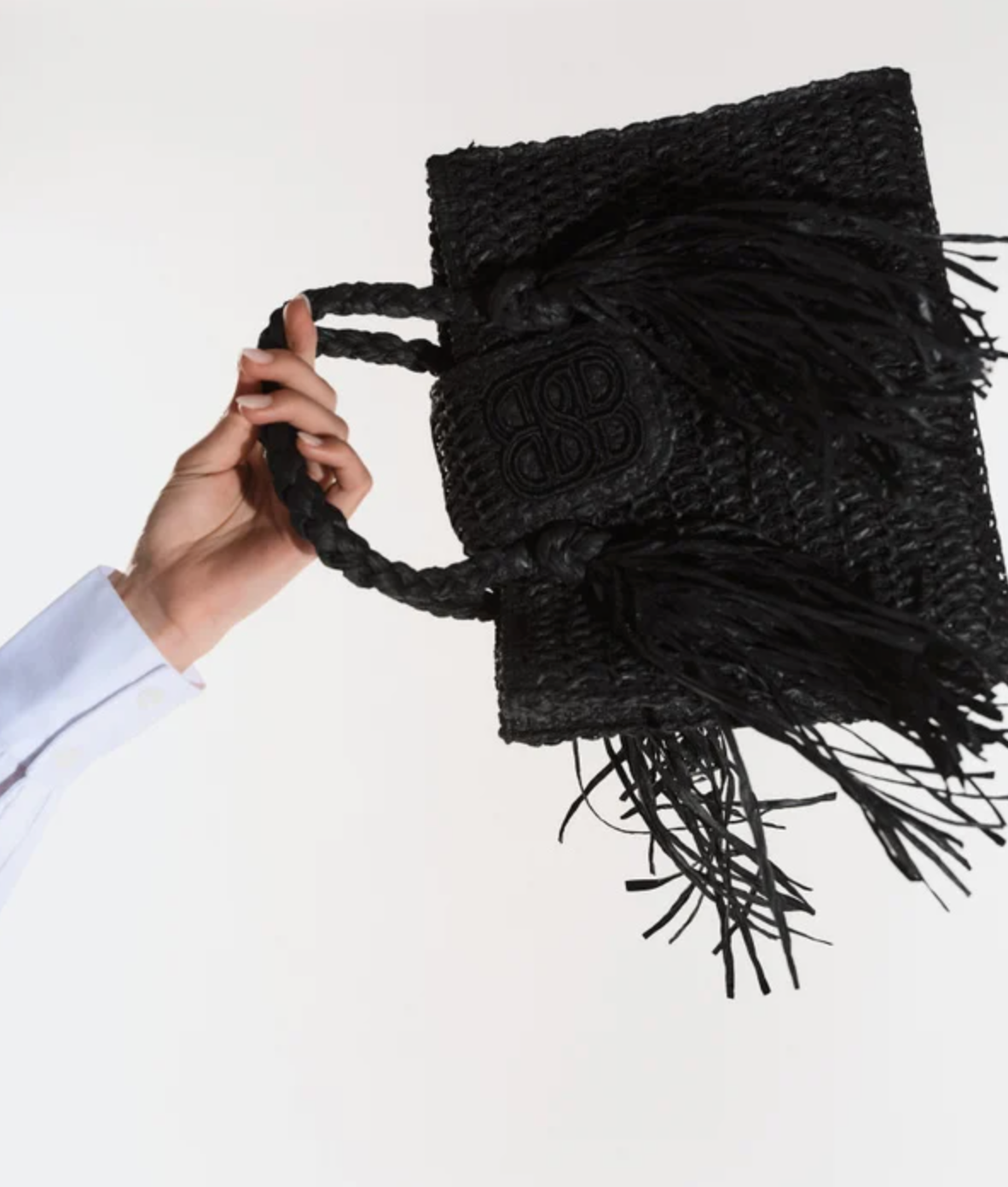 Sigrid Straw Bag Black