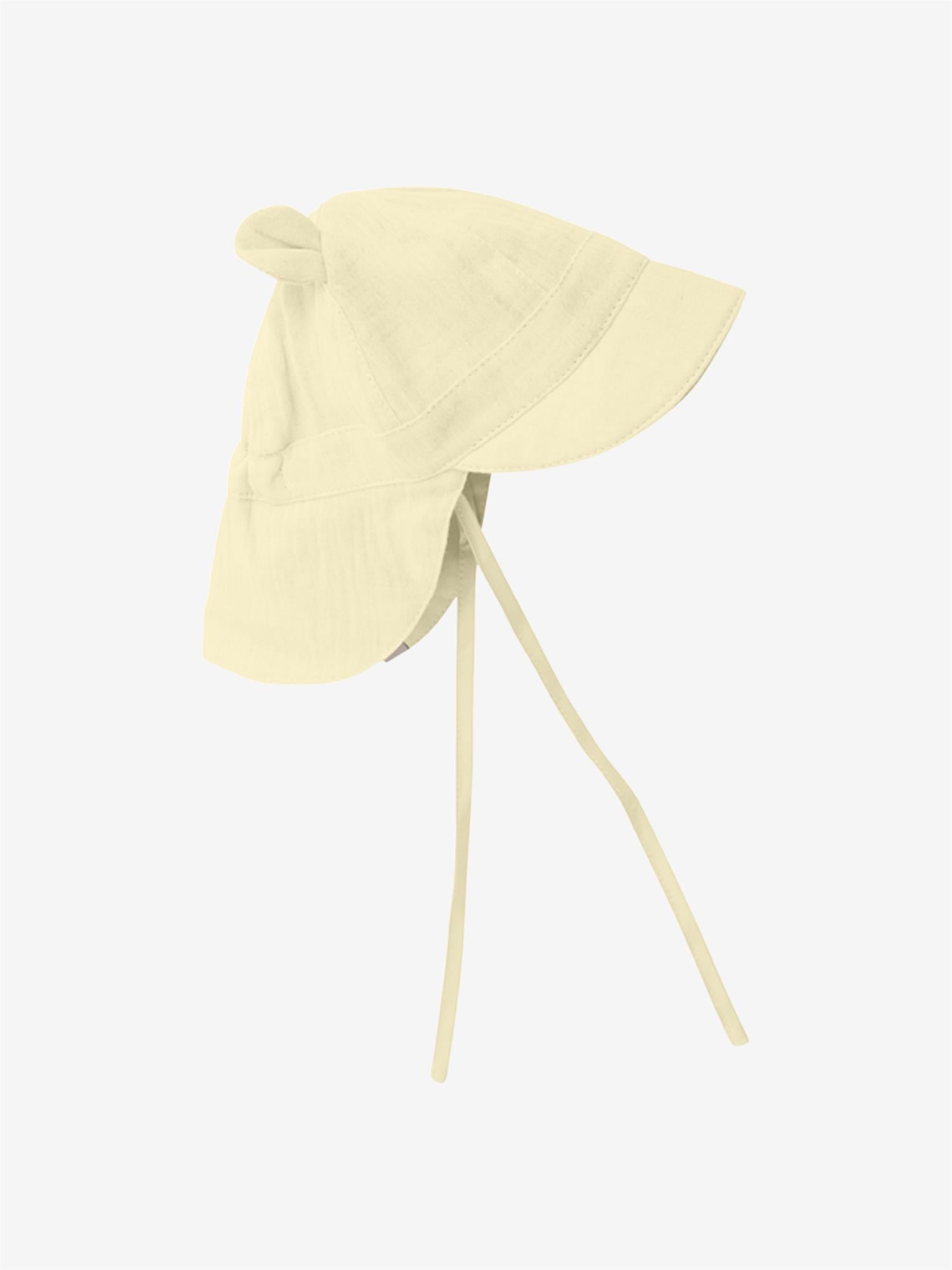 Summer Hat Ears Muslin Double Cream