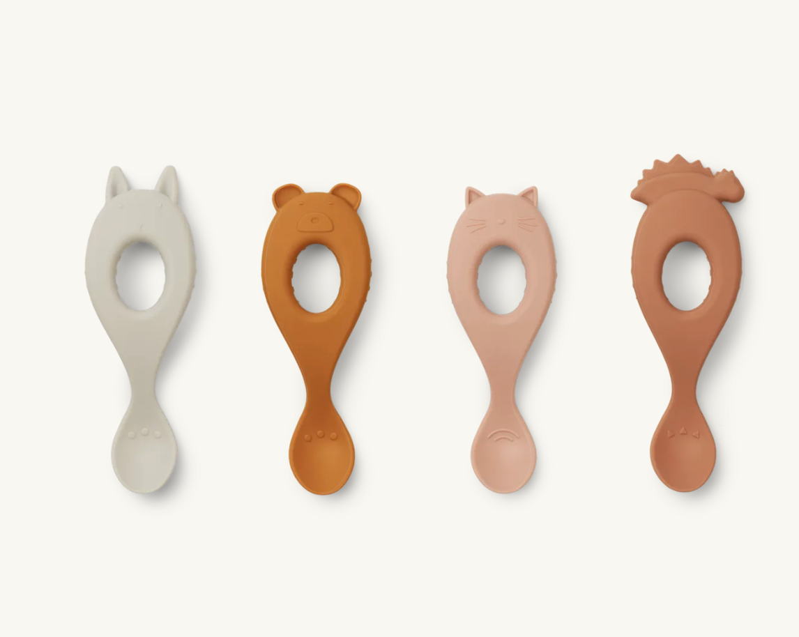Liva Silicone Spoon 4-Pack Rose Mix