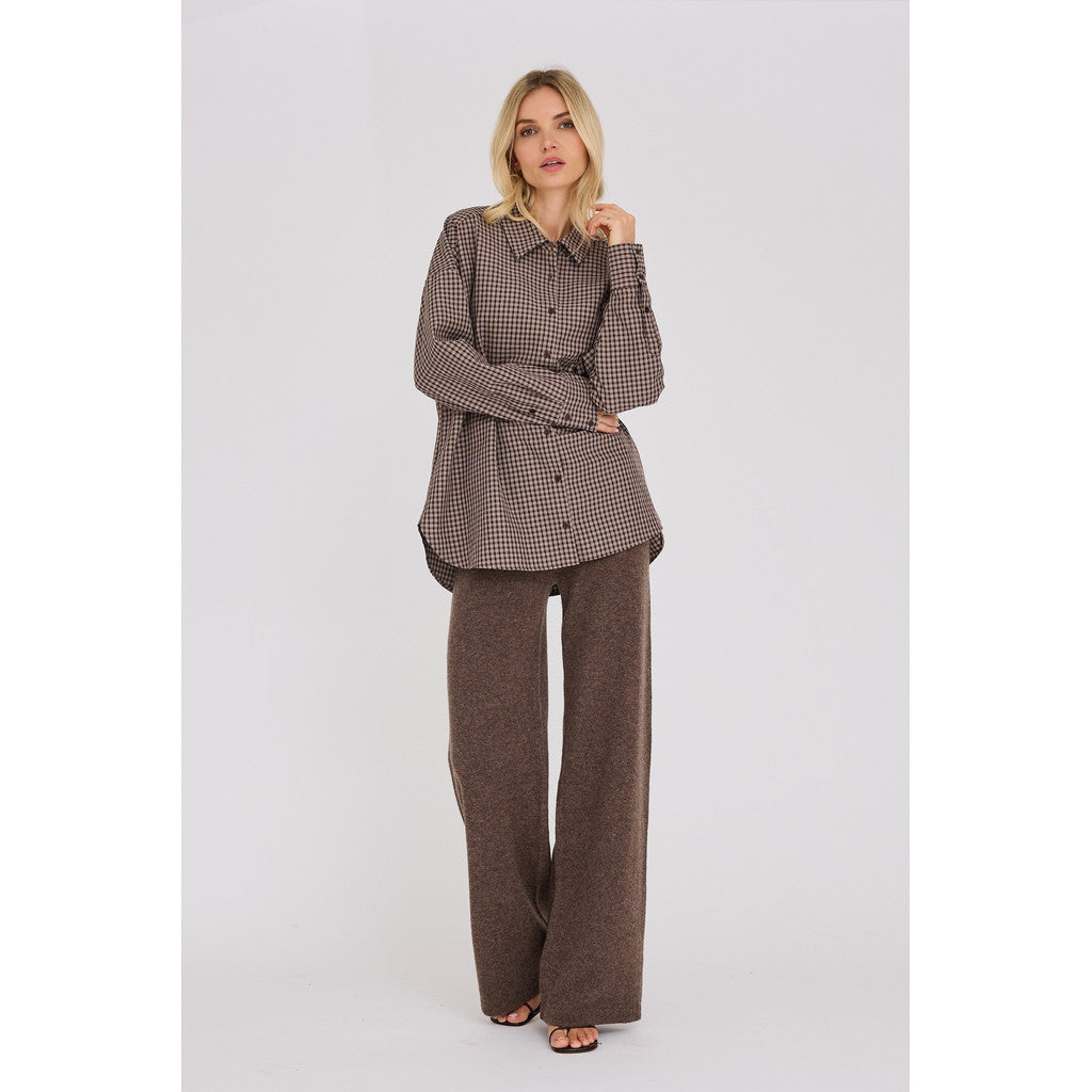 Sonja Check Shirt Dark Brown
