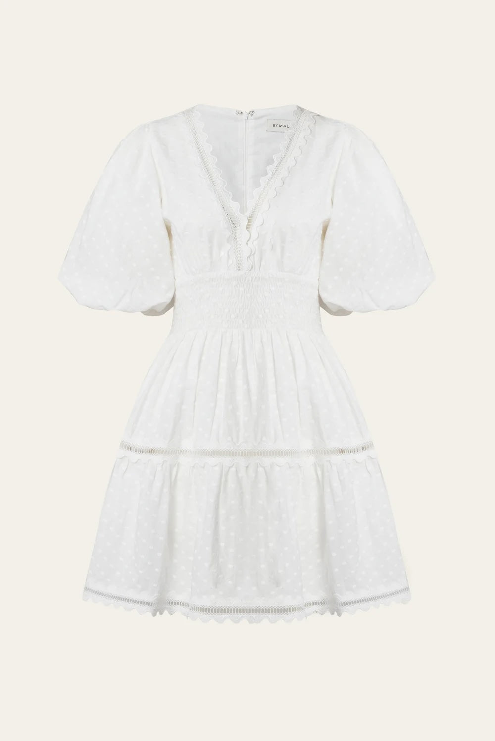 Elvira V-neck Mini Dress White