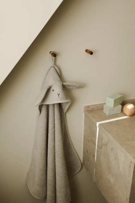 Albert Hooded Towel Rabbit Dumbo Grey