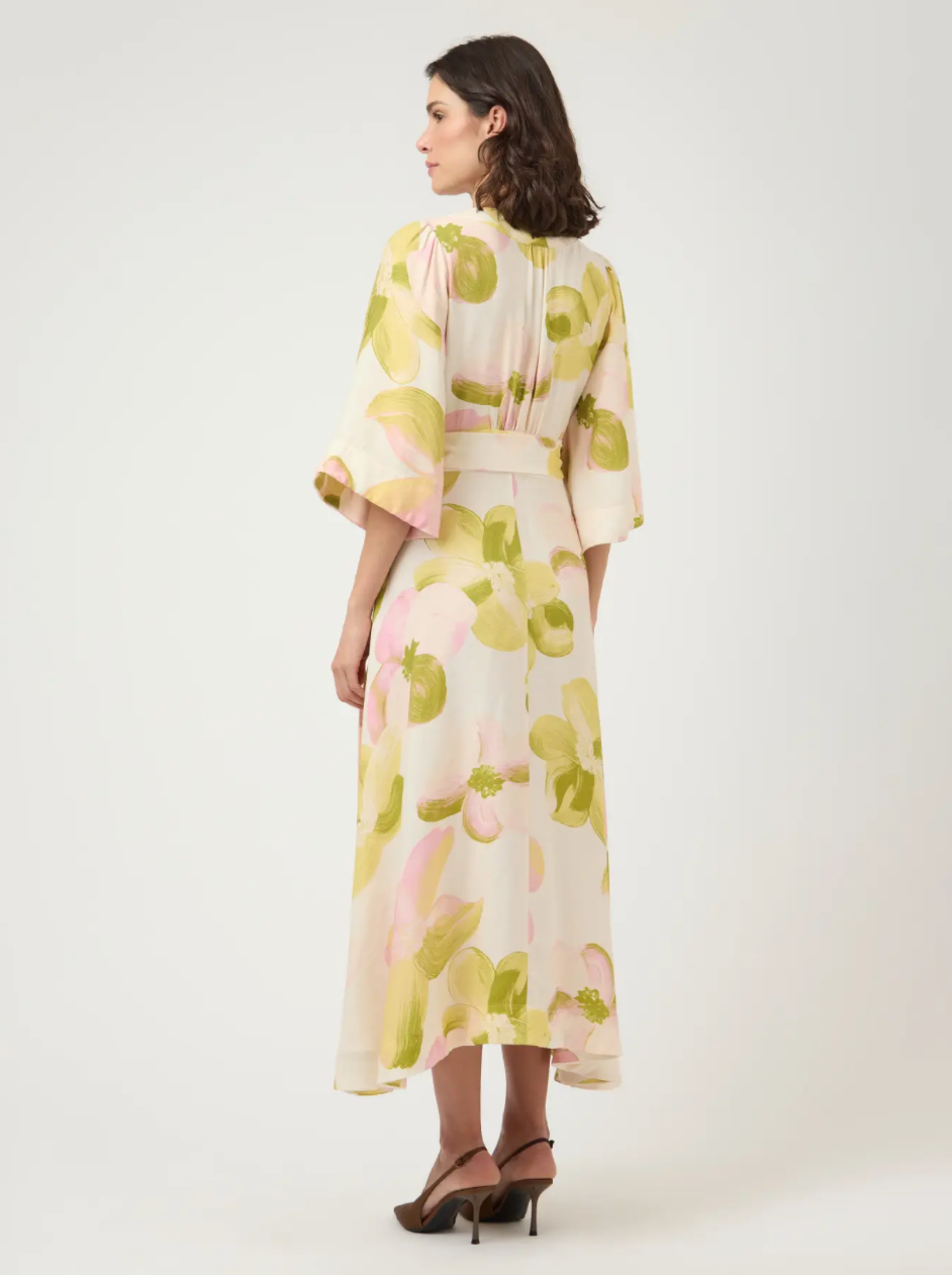 YASMARGA 3/4 Wrap Long Dress Pristine