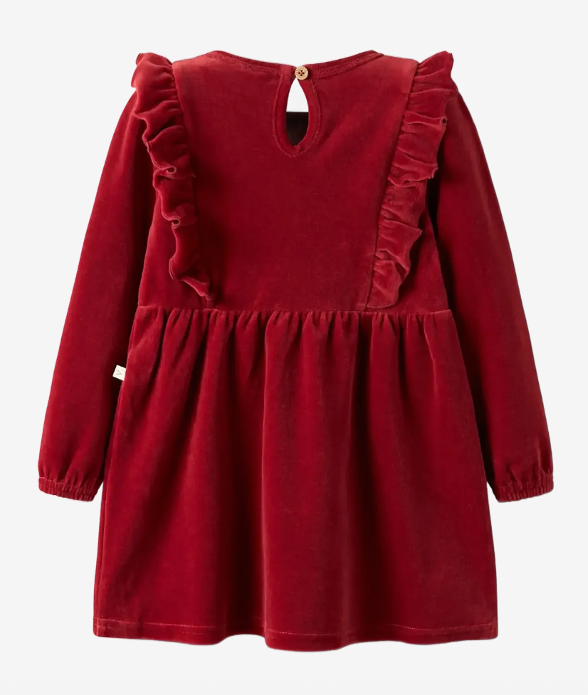 Saga Sag Ls Dress Mini Red Dahlia