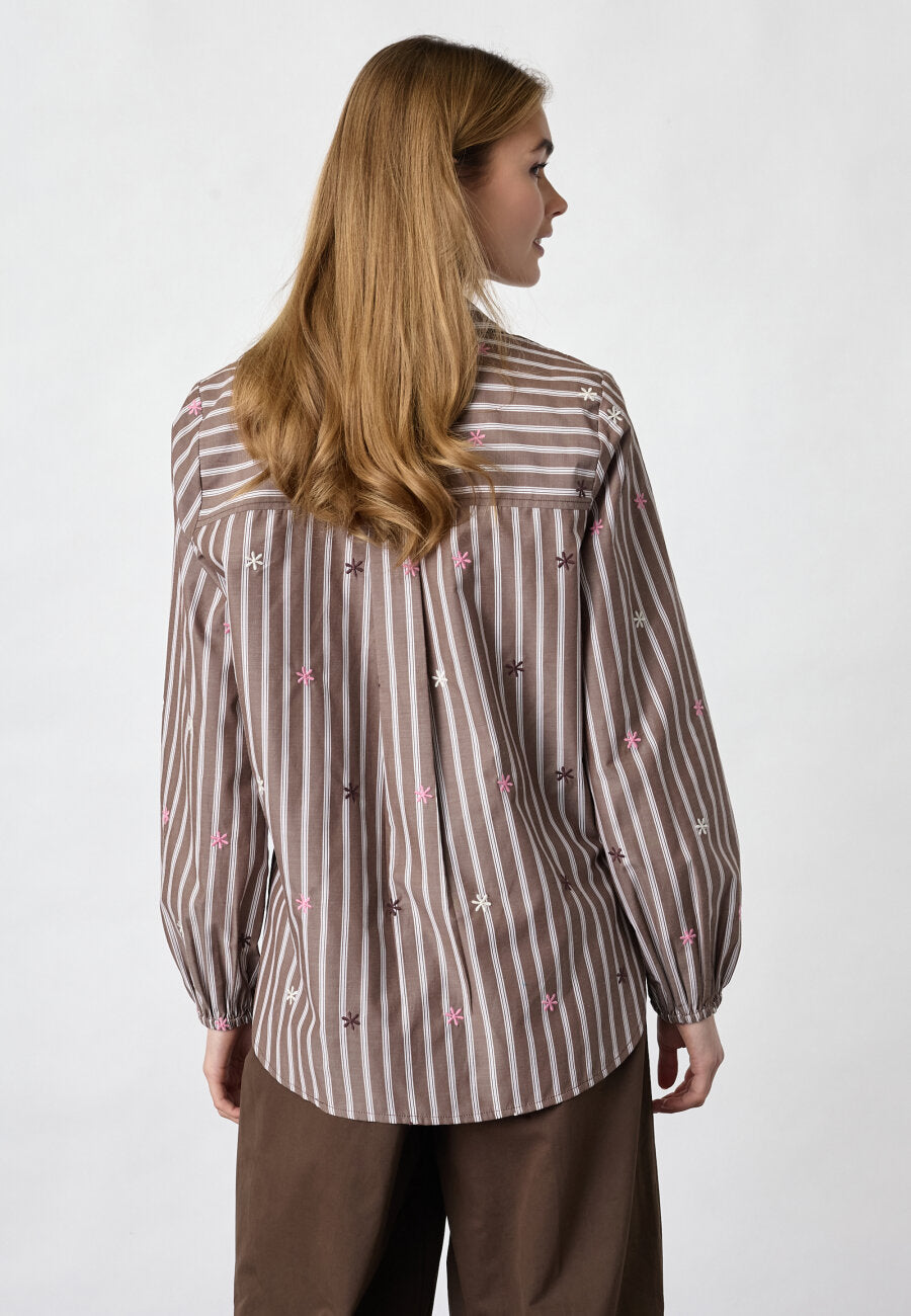 Istea Shirt Brown Stripes